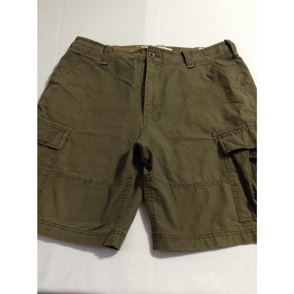 Wonderwall Broken-In Cargo Shorts Mens 38 Green Vtg Surf Utility Cotton Heavy